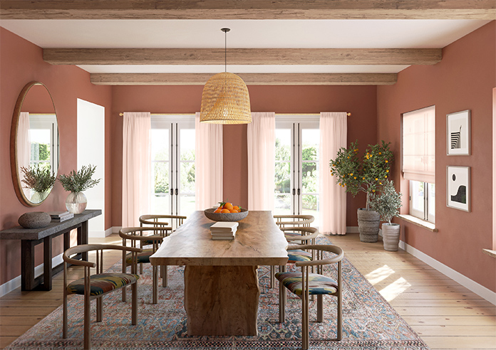 Pavia Voile, Peach Blush - Made to Measure Curtains - Image 15